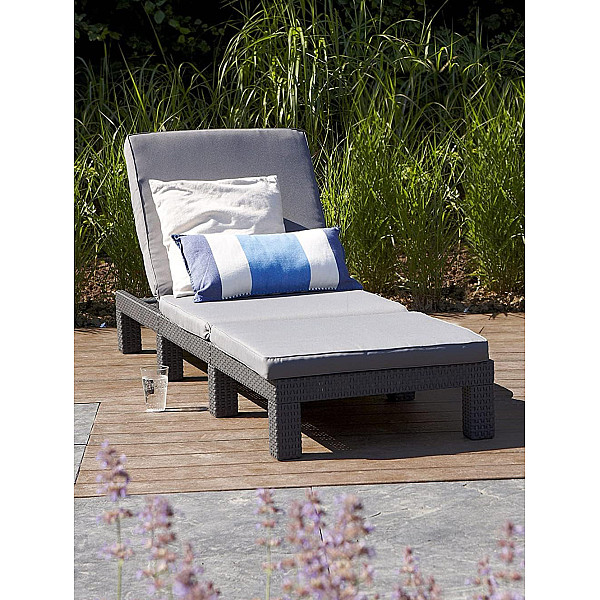 Шезлонг із ротангу Time Eco Allibert Keter Daytona Сірий-4