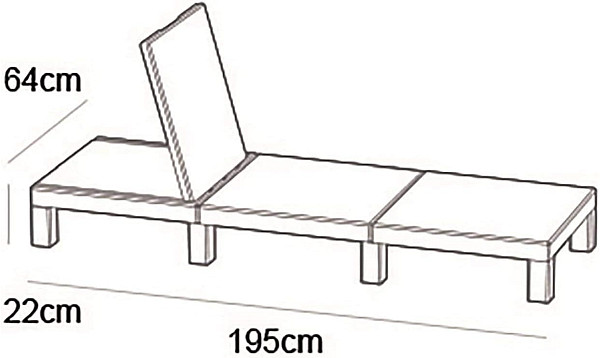 Шезлонг із ротанга Time Eco Allibert Kater Daytona Коричневий-1
