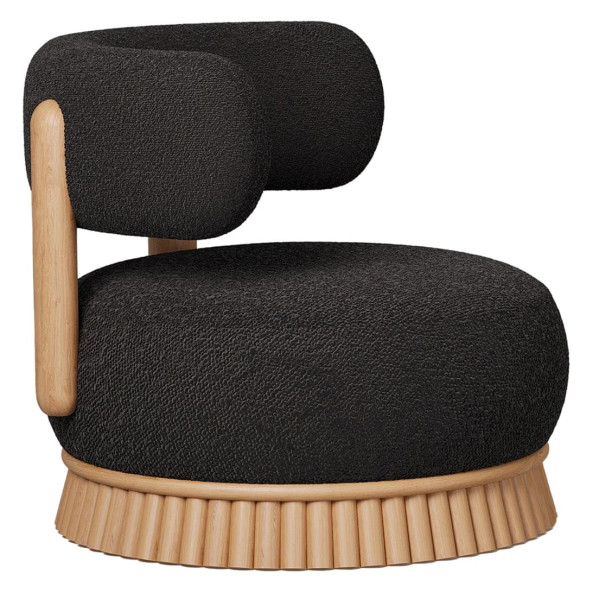Кресло Tivoli Стриха Лаунж Черное-0