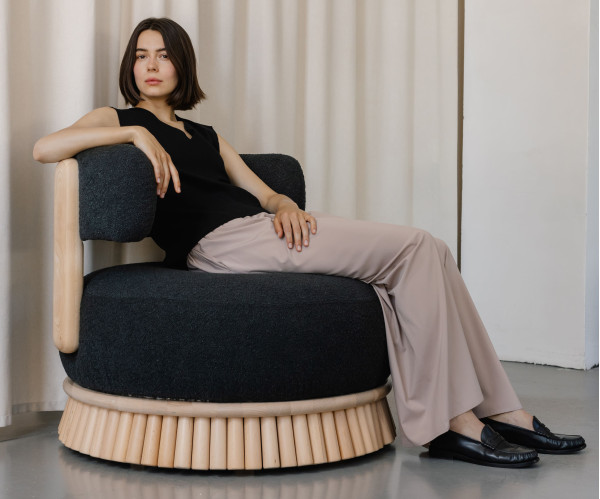 Кресло Tivoli Стриха Лаунж Черное-11