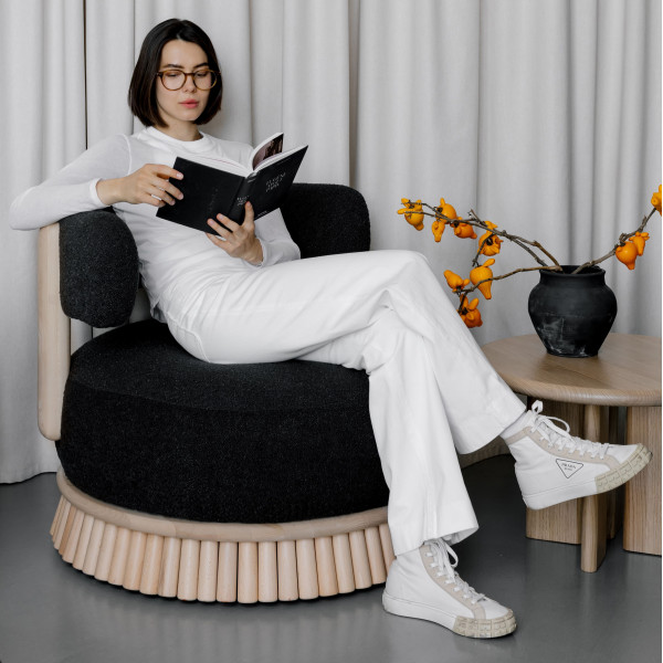 Кресло Tivoli Стриха Лаунж Черное-12