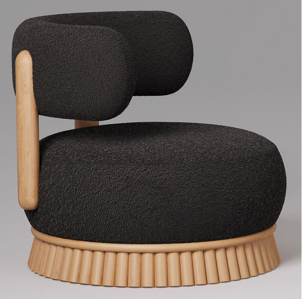 Кресло Tivoli Стриха Лаунж Черное-1