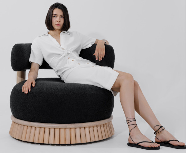 Кресло Tivoli Стриха Лаунж Черное-10