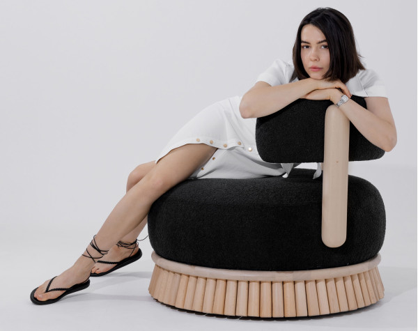 Кресло Tivoli Стриха Лаунж Черное-9