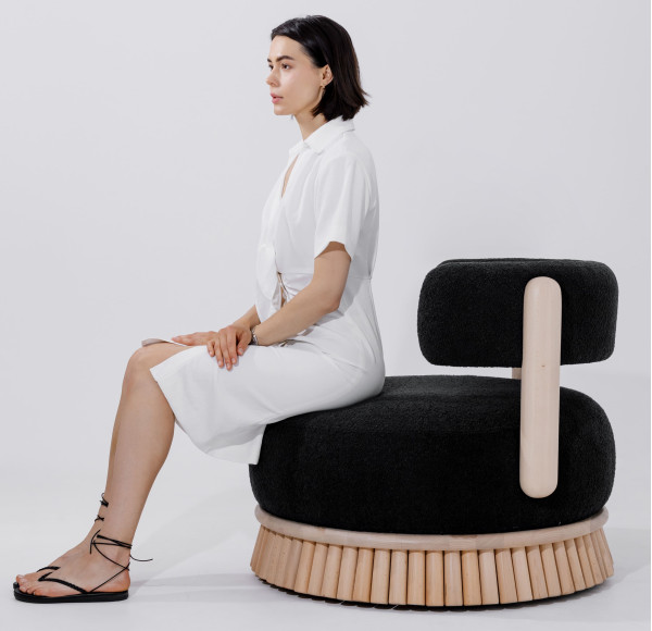 Кресло Tivoli Стриха Лаунж Черное-8