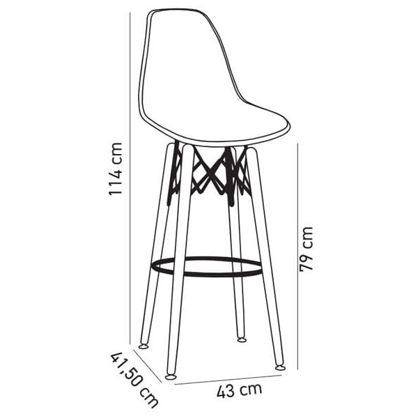 Барний стілець Tilia Eos-V Кавовий/Біла слонова кістка-5
