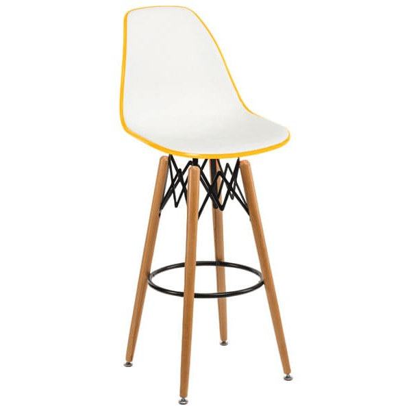 Барний стілець Tilia Eos-V Жовтий/Біла слонова кістка-0