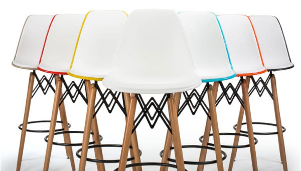 Барный стул Tilia Eos-V Зеленая нефть/Белая слоновая кость-3