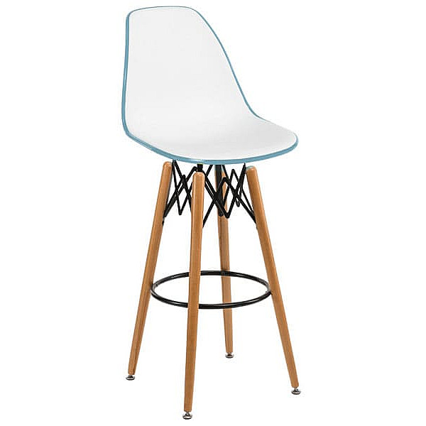 Барный стул Tilia Eos-V Зеленая нефть/Белая слоновая кость-0