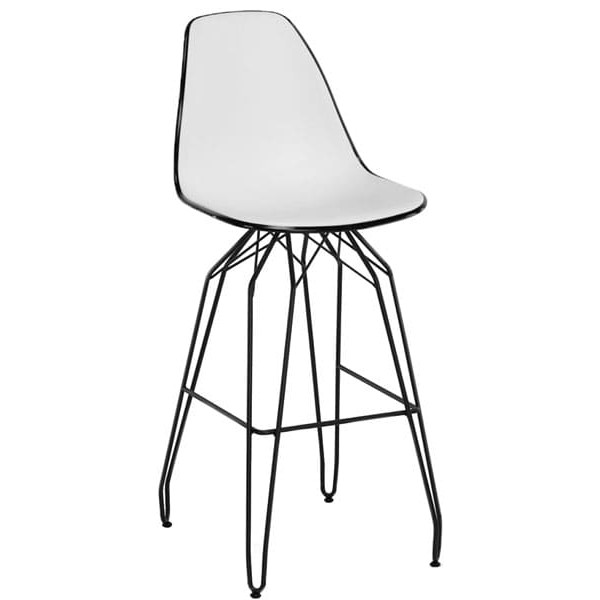 Барний стілець Tilia Eos-M Чорний/Біла слонова кістка-0