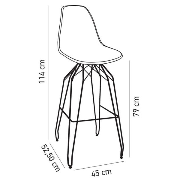 Барный стул Tilia Eos-M Бирюзовый/Белая слоновая кость-5