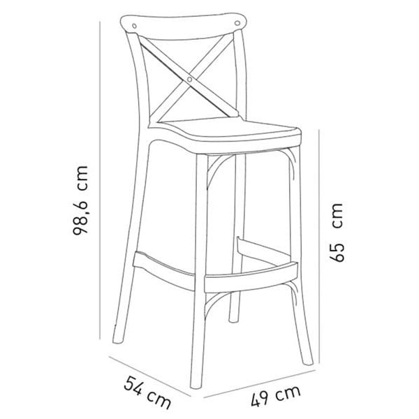 Полубарный стул Tilia Capri Кофейный-10