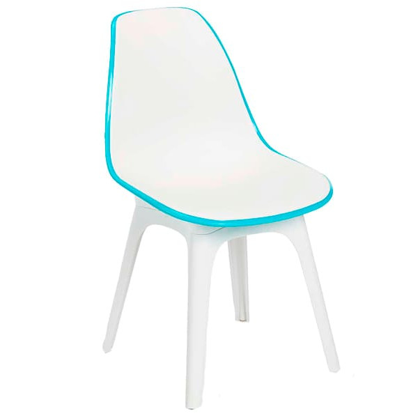 Стілець Tilia Eos Біла слонова кістка-Бірюзовий-0