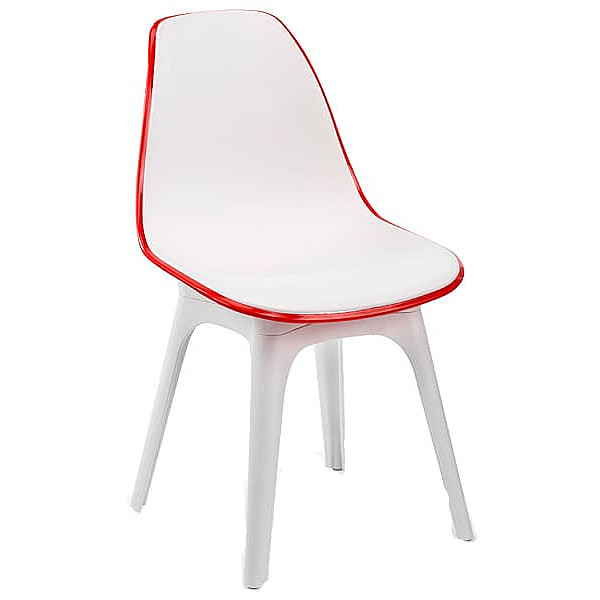 Стілець Tilia Eos Біла слонова кістка-Червоний-0