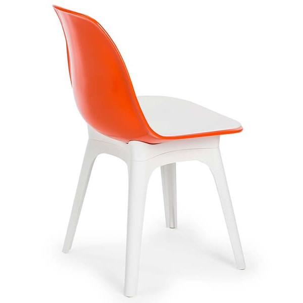 Стул Tilia Eos Белая слоновая кость-Оранжевый-1