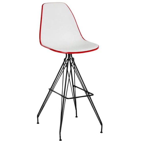 Барний стілець Tilia Eos-X Червоний/Біла слонова кістка-0