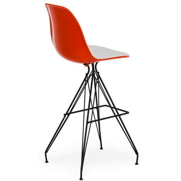 Барний стілець Tilia Eos-X Помаранчевий/Біла слонова кістка-1