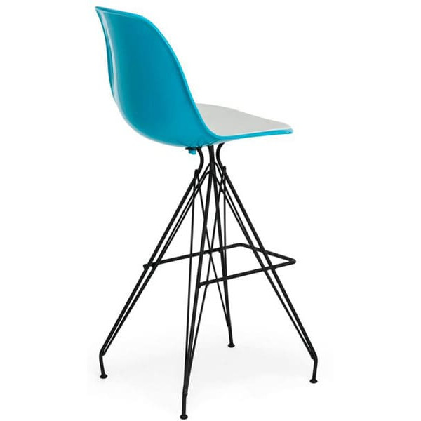 Барний стілець Tilia Eos-X Бірюзовий/Біла слонова кістка-1