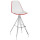 Барный стул Tilia Eos-X Красный/Белая слоновая кость Ножки хром