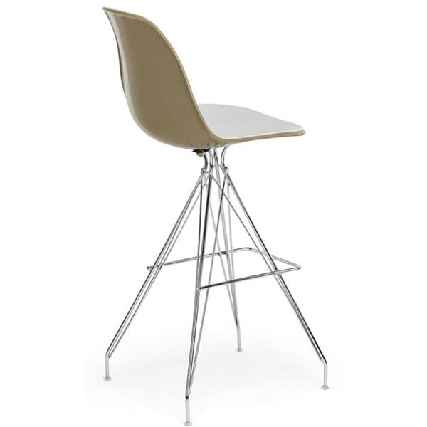 Барный стул Tilia Eos-X Кофейный/Белая слоновая кость Ножки хром-1