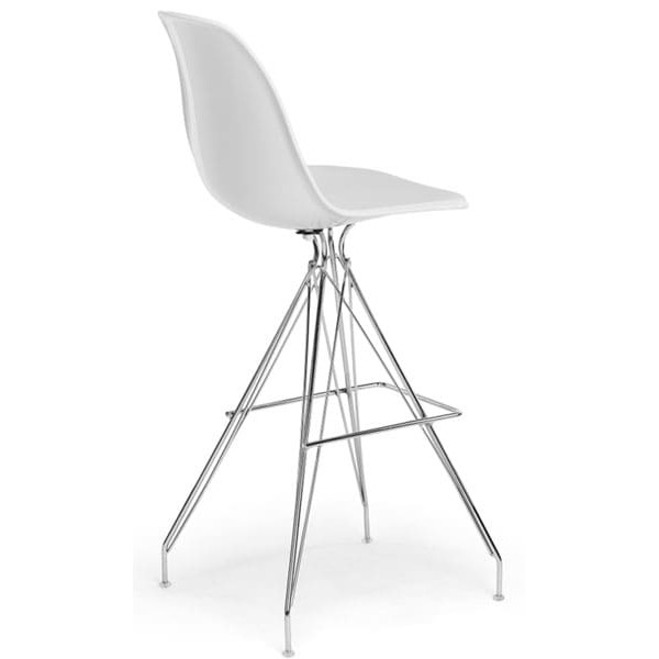 Барный стул Tilia Eos-X Белая слоновая кость Ножки хром-1