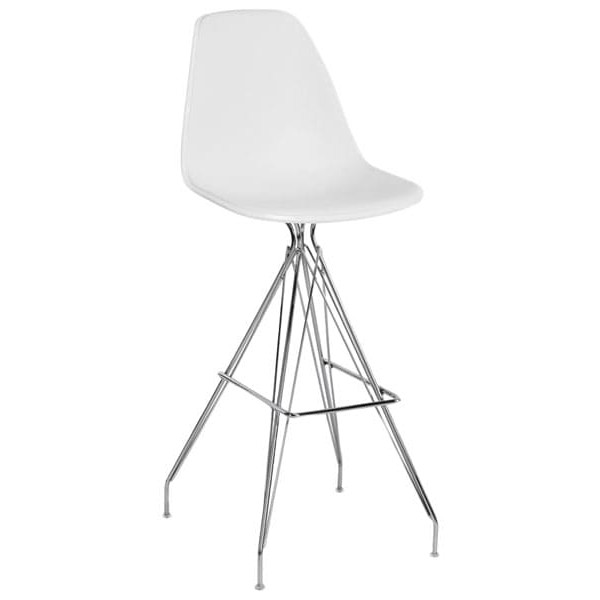 Барный стул Tilia Eos-X Белая слоновая кость Ножки хром-0