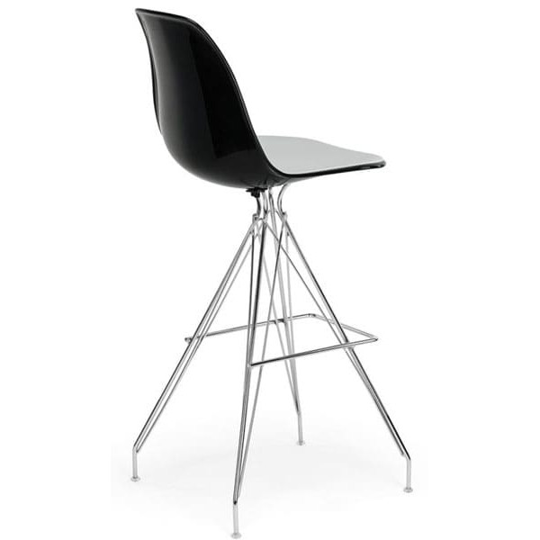 Барний стілець Tilia Eos-X Чорний/Біла слонова кістка Ніжки хром-1