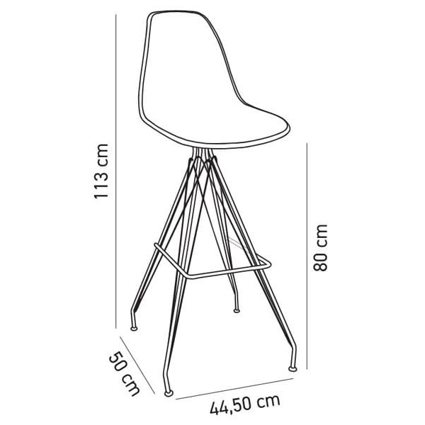 Барный стул Tilia Eos-X Artclass 802 Ножки хром-8