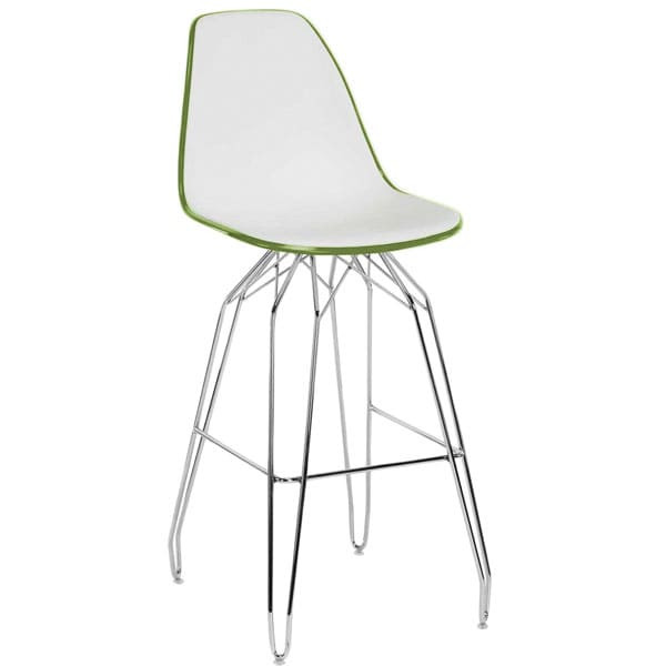 Барний стілець Tilia Eos-M Хакі/Біла слонова кістка Ніжки хром-0