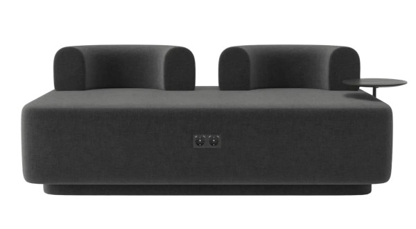 Диван зі столиком Plump Чорний-0