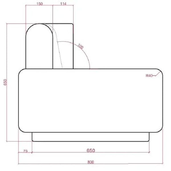 Диван зі столиком Plump Чорний-6