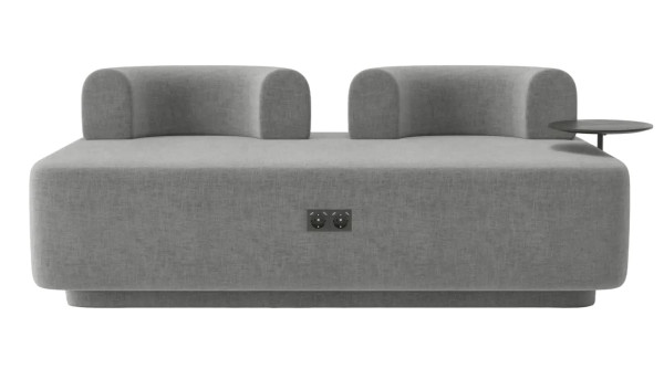 Диван со столиком Plump Серо-голубой-0