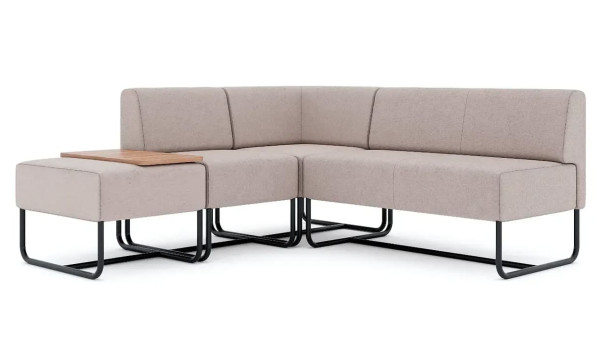 Модульный уголок FLEX Черный замша-4