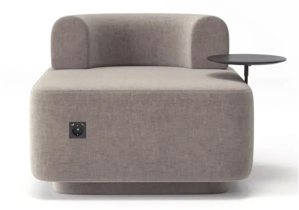 Кресло со столиком Plump Бежевый-0