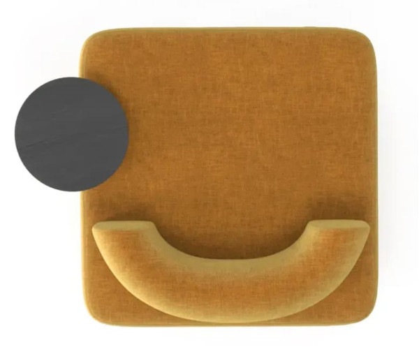 Кресло со столиком Plump Желтый-1