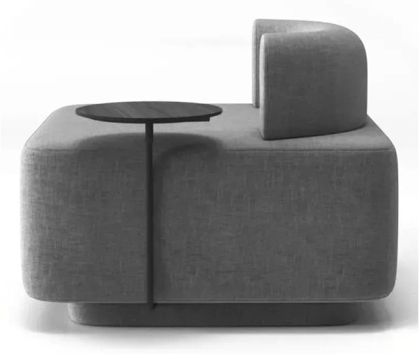 Кресло со столиком Plump Серый-1