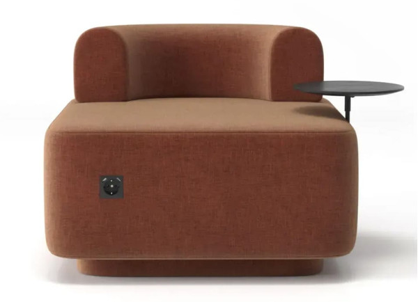 Кресло со столиком Plump Терракотовый-0