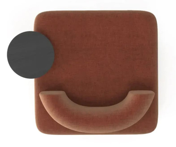 Кресло со столиком Plump Терракотовый-1