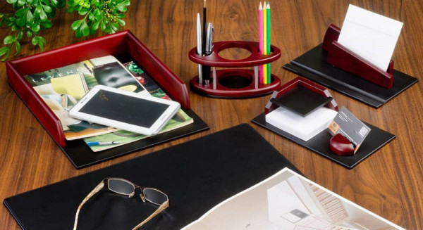 Настольный набор для руководителя Bestar 5 предметов Красное дерево 5152HDU-0