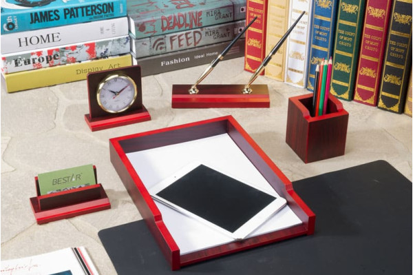 Настольный набор для руководителя Bestar 6 предметов Красное дерево 6133FDU Настольный набор для руководителя Bestar 6 предметов Красное дерево 6133FDU-0