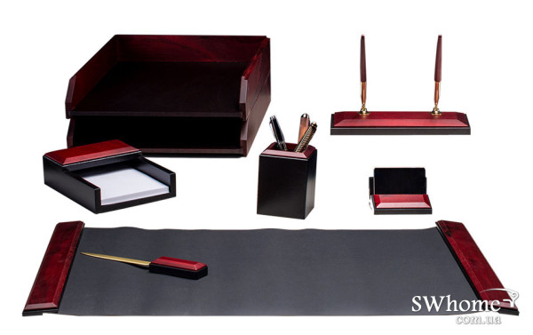 Набор настольный Bestar 7 предметов Красное дерево 7250WDM Набор настольный Bestar 7 предметов Красное дерево 7250WDM-0