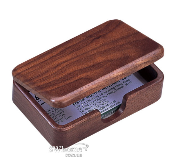 Контейнер для визиток деревянный Bestar 1315WDN Орех-0