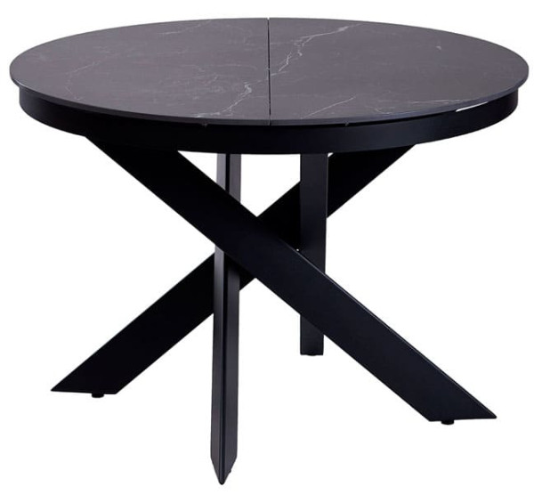 Стіл розкладний обідній Concepto MOON BLACK MARBLE Кераміка-1