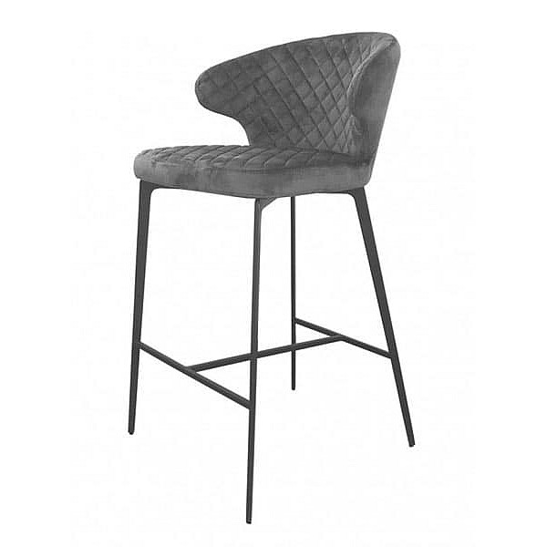 Полубарный стул Concepto Keen Велюр Стил грей-0