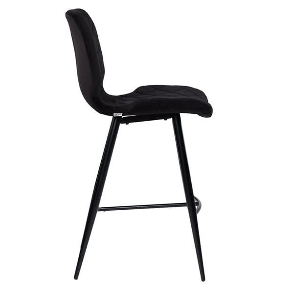 Полубарный стул Concepto Diamond Черный велюр-1