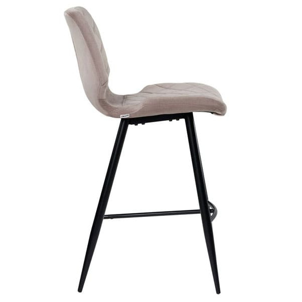 Полубарный стул Concepto Diamond Теплый серый велюр-1