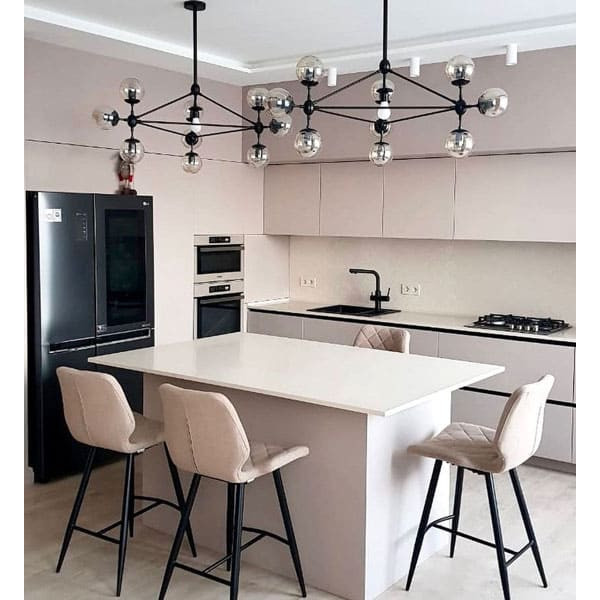 Полубарный стул Concepto Diamond Теплый серый велюр-7