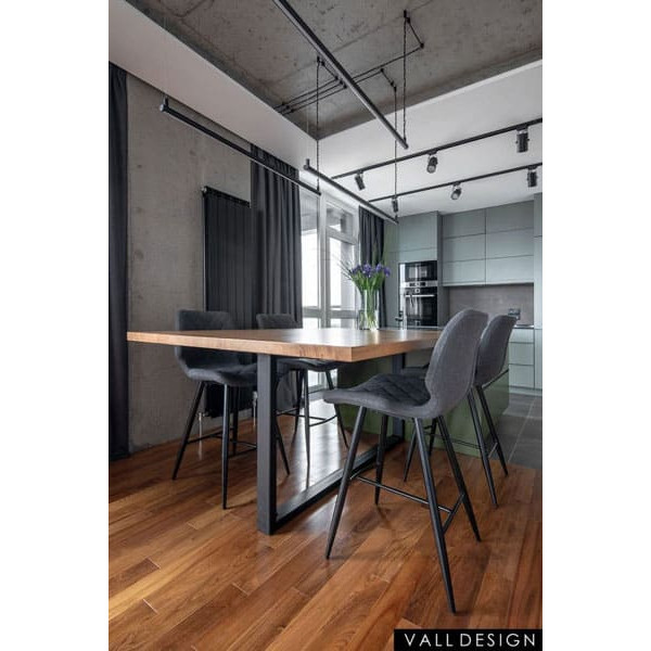 Полубарный стул Concepto Diamond Теплый серый велюр-8