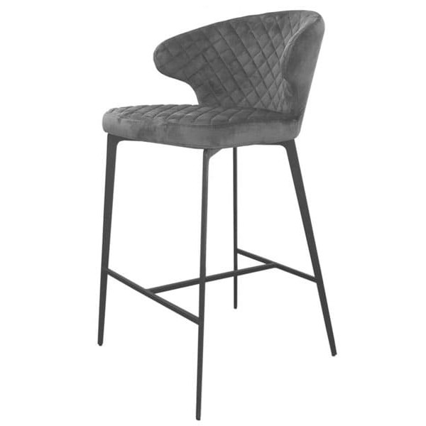 Барний стілець Concepto Keen Велюр Стил грей-0