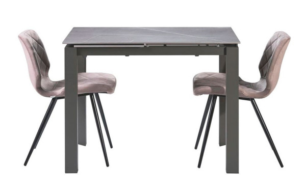 Стол раскладной обеденный Concepto Bright Grey Marble Керамика-5